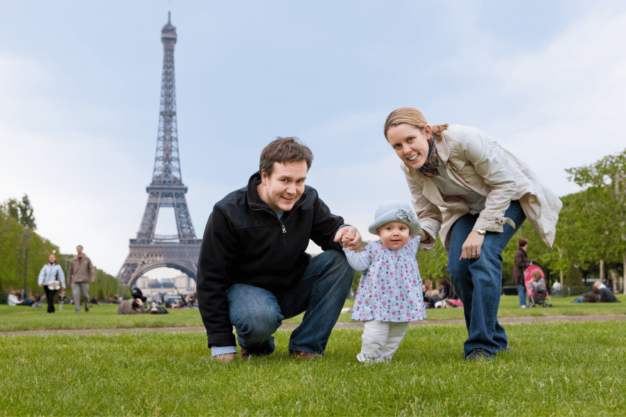 Family in Paris France