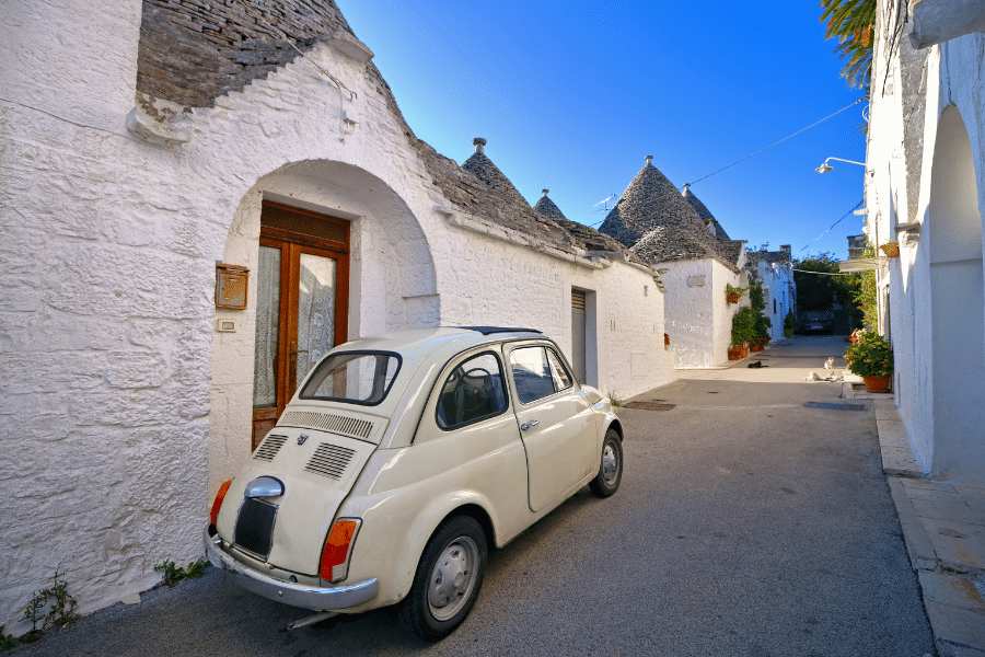 Car in Alberobello Italy