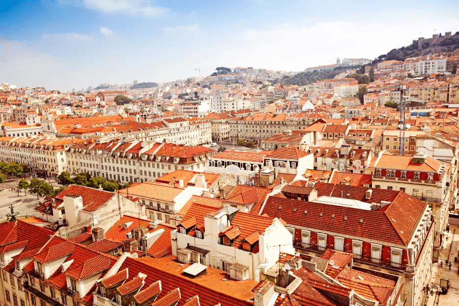 Chiado Baixa neighborhood Lisbon Portugal
