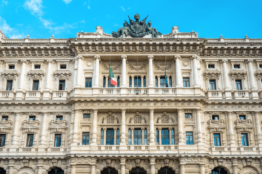 Government building in Rome Italy